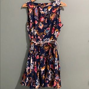 Luck Be A Lady Dress in Blue Paisley